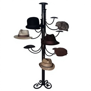 Porte-chapeaux mural en métal noir pour casquettes de baseball, ceintures, cravates et foulards – Organisateur de rangement pour placard - Product Image 5
