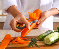 Éplucheur de légumes manuel multicolore TD1, gadgets de cuisine, ensemble de 3 éplucheurs en Y, éplucheur de fruits, pommes, pommes de terre pour légumes