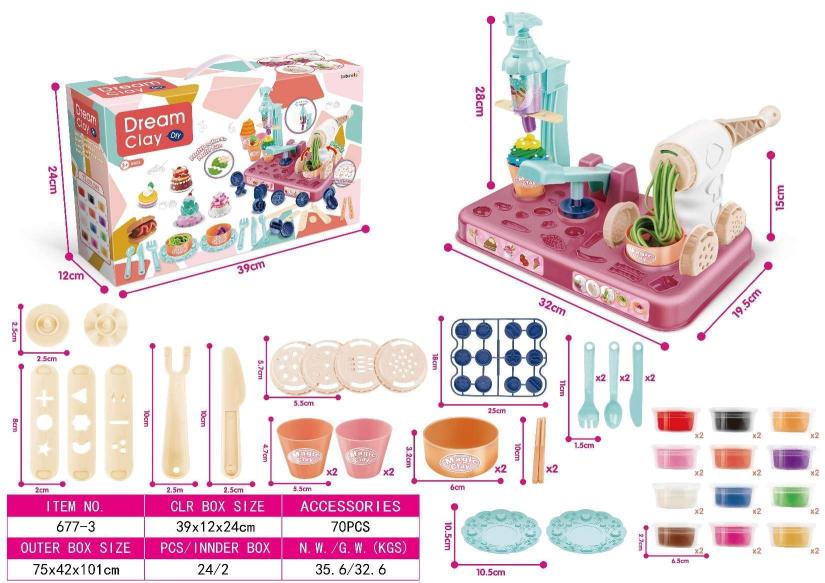 677-3 Máquina de arcilla de color integrada