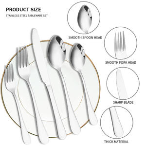 Juego de Cubiertos de Acero Inoxidable 410, Clásico, Sostenible, con Acabado Espejo, para Restaurante, Venta al Por Mayor 1010, Servicio Completo - Product Image 2
