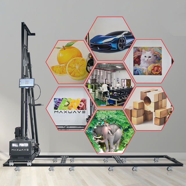 High Speed Wall Printer With Rails Using 1/2 TX800 Printhead 3D Wall Pen Vertical Wall Printer