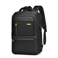 Sac à dos pour ordinateur portable pour homme de grande capacité, tissu Oxford imperméable, port de charge USB, sac à dos de bureau pour homme