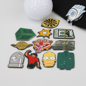 工場価格 多様なデザイン ノベルティ ゴルフボールマーカー カスタムロゴ メタルエンボスボールマーカー ゴルフ - Product Image 5