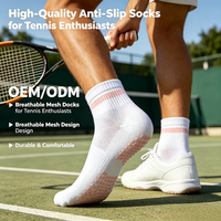 Chaussettes de tennis sans couture antibactériennes à compression pour jeunes, échantillon gratuit, pour jeu professionnel sur le terrain, en fil évacuant l'humidité