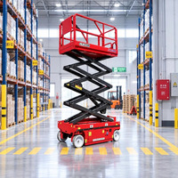Plateforme de travail aérienne motorisée CE OEM durable de 8m, 10m, 14m, élévateur à ciseaux électrique, plateforme élévatrice hydraulique à batterie pour personnel