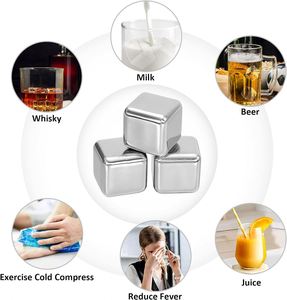 Piedras Enfriadoras de Acero Inoxidable 304 para Whisky y Vino, Cubos de Hielo Personalizados, Accesorios de Bar en Oferta - Product Image 5