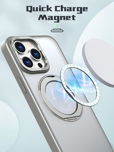 2023 luxe mat 360 rotation anneau étui de charge sans fil pour iPhone 15 Pro Max <span class=keywords><strong>nouvelle</strong></span> version pour iPhone 14 Pro téléphone portable Ca - Product Image 3