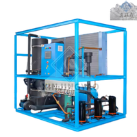 Machine à glace en tubes industrielle de 10 tonnes avec système de refroidissement par eau, machine à fabriquer de la glace en tubes