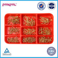 Venta al por mayor de fábrica PANPAL ZY1284 180 piezas de ganchos de tornillo de hierro de varios tamaños, autorroscantes, para decoración del hogar y manualidades DIY