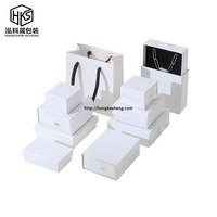 Boîte à bijoux personnalisée avec logo, boîte d'emballage de haute qualité pour collier, bague, boucles d'oreilles, boîte à bijoux en carton personnalisée