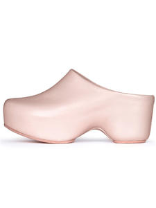 कस्टम महिलाओं के लिए बंद पैर की अंगुली वाले आधे फर के चप्पल, बड़े आकार के नुकीले पैर की अंगुली के मोटे तलवे, आरामदायक काले मोज़री और खच्चर के जूते महिलाओं के लिए - Product Image 3