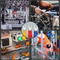 245 connecteurs de fils de type fourche en U SV1.25-5.5, bornes à sertir isolées pour la réparation de câblages automobiles, marins et industriels