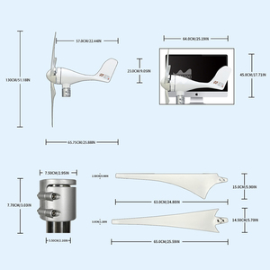 Máy Phát Điện Tuabin Gió Hiệu Quả Cao IP67 12V 24V DC 400W Cối Xay Gió Tốc Độ Gió Thấp Gia Đình Nhỏ Nhỏ Có Bộ Điều Khiển Miễn Phí - Product Image 6