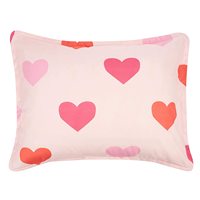 Ensemble de literie en microfibre Super doux, rose, cœur, enfants et adolescents, ensemble de couette écologique, ensemble de draps