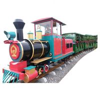 Attraction de parc d'attractions à vendre : Train touristique sur rail, Train de Noël, pour parc à thème, en acier, certifié CE, haute capacité