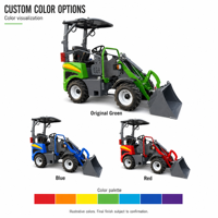 TITAN Electric Mini Front Wheel Loader Garansi Bersertifikat CE 1 Tahun Beban Terukur 0.8-5 Ton Bucket 0.4m