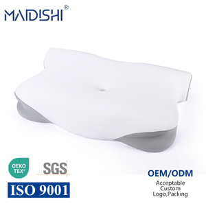 Oreiller en mousse à mémoire de forme non toxique OEKO-TEX WJ-2169, soutien cervical réglable pour soulager les douleurs cervicales, idéal pour dormeurs sur le dos, les allaitantes et les hôtels, tricoté - Product Image 5