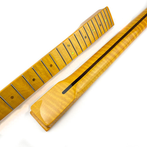 12 İnç Kaplan Alevi Akçaağaç Vintage Renkli 22 Perdeli Elektro Gitar Sapı TL Gitar Sapı Akçaağaç Klavyeli - Product Image 4