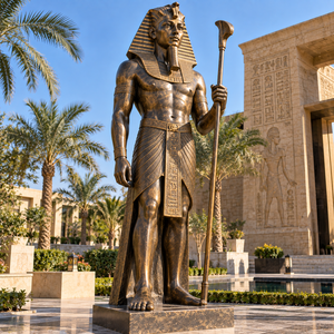 Statua in Bronzo Egiziana, Statua di Divinità dell'Antico Egitto in Metallo, Personalizzabile, Resistente per Esterni, Arte Culturale - Product Image 2