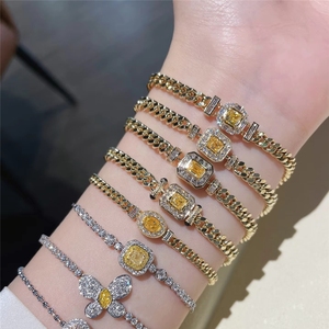 ซินฟลาย ขายส่งเครื่องประดับแฟชั่น กำไลข้อมือทองคำแท้ 18K สีเหลือง 0.40 กะรัต Au750 เครื่องประดับชั้นดี กำไลแบบสั่งทำ - Product Image 5
