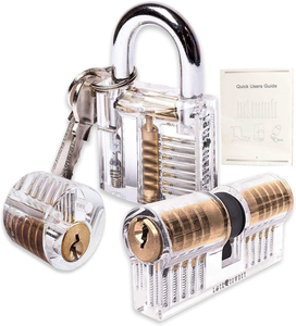 <span class=keywords><strong>Kit</strong></span> <span class=keywords><strong>professionnel</strong></span> de <span class=keywords><strong>crochetage</strong></span> de serrures comprenant des serrures transparentes pour l'étude des techniques - Product Image 4