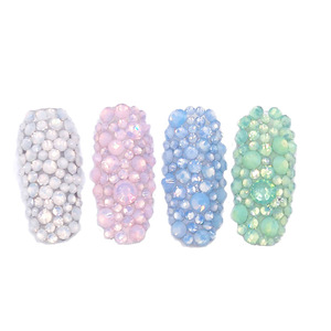 Strass en verre à dos plat, couleur unie, tailles mixtes 1.3-6.5mm, accessoires DIY pour nail art SS3-SS30 - Product Image 5