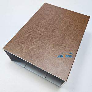 JUNYANG <span class=keywords><strong>Alu</strong></span> 6061 6063 T5 T6 Tubes en aluminium à grain de bois Tuyaux Coupe Profilés en aluminium industriel Profilés en aluminium extrudé - Product Image 5