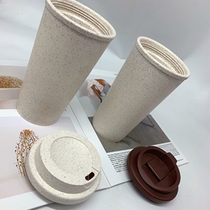 Taza fragante de trigo de doble capa, fabricante portátil de fibra de bambú, venta al por mayor, creativa, regalo de publicidad, taza de plástico <span class=keywords><strong>c</strong></span> - Product Image 2
