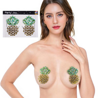 Cache-tétons fantaisie en résine et strass, bijoux corporels adhésifs pour lingerie, festivals, carnaval, rave