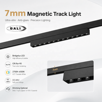 Système d'éclairage sur rail LED encastré ultra-fin magnétique pour plafond, modules linéaires, pour projets modernes résidentiels et hôteliers, IRC 95