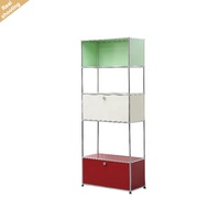 Mueble de Almacenamiento Modular Multicolor Estilo Bauhaus, Estantería Abierta para Sala de Estar y Dormitorio
