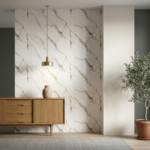 <span class=keywords><strong>Paneles</strong></span> Decorativos para Pared <span class=keywords><strong>de</strong></span> <span class=keywords><strong>Baño</strong></span> Ink Gold Wild Ripples, Material para Ducha <span class=keywords><strong>de</strong></span> Instalación Rápida - Product Image 6