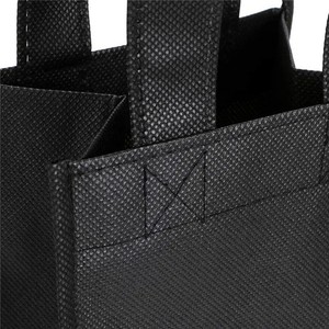 Bán buôn vải túi rượu với bông xử lý chai duy nhất Logo hoặc thiết kế in ấn không dệt không dệt Túi rượu cho chai - Product Image 3