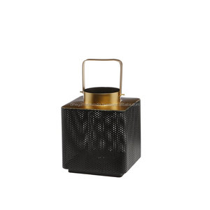 Black Decorative <b>Lantern</b> Handcrafted <b>Lantern</b> with <b>Gold</b> Handles for Home Decor Wholesale Exporter - Product Image 2