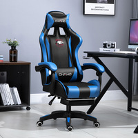 Chaise de jeu pivotante en cuir avec massage, éclairage LED RGB, haut-parleurs intégrés pour PC et jeux vidéo