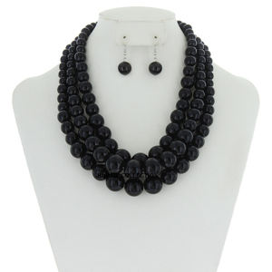 Collar de Cuentas de Resina Vintage Hecho a Mano de la Colección Harfii, Joyería Artesanal Premium para Bodas y Ocasiones Especiales - Product Image 3