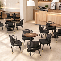 Offre Spéciale : Mobilier de Restaurant Style Industriel en Gros – Chaise Personnalisée avec Coussin en PU et Table en Bois pour Bistro et Salon de Thé