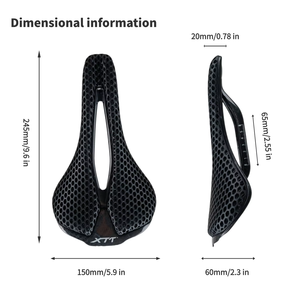 Sillín de <span class=keywords><strong>bicicleta</strong></span> 3D impreso ultraligero sillín de carbono 135/143mm 105g sillín de <span class=keywords><strong>bicicleta</strong></span> para MTB grava asiento de <span class=keywords><strong>bicicleta</strong></span> de carretera piezas de <span class=keywords><strong>bicicleta</strong></span> - Product Image 4
