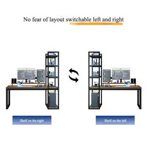 Waterproof PVC <b>Desk</b> and Bookshelf Integrated Design for Living Room Students and Households-<b>Modern</b> Multifunction Furniture - Product Image 3