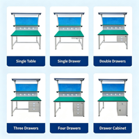 Table de travail antistatique, table d'inspection, table de maintenance pour ligne de production R&D, bureau d'inspection, table d'emballage