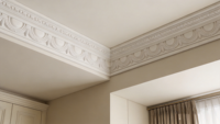 Moulures de plafond en mousse EPS blanche, imperméables et légères pour salon et chambre à coucher