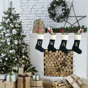Nieuw Vakantieseizoen Breien Kerstboom Sneeuwvlok Alfabet Hanger Sokken Onderdeel Van Kerstsokken Cadeau