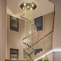 Lustres minimalistes classiques lampes suspendues hall d'hôtel lustre de plafond en cristal pour salon