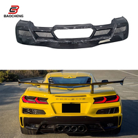 Pare-chocs arrière en fibre de carbone pour Chevrolet Corvette C8 Z06 2020-2021, diffuseur de pare-chocs arrière, spoiler, kit carrosserie