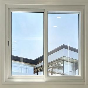Ventana Corredera de Vidrio Residencial Moderna y Minimalista de UPVC 80 con Tres Rieles, Insonorizada, Resistente a la Intemperie, Tamaño Personalizado - Product Image 1
