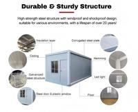 Maison conteneur modulaire préfabriquée avec panneaux isolants – Solution portable pour bureau de chantier et espace de vie