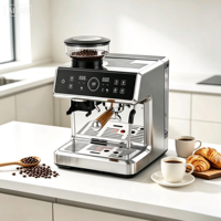 Cafetera Automática Inteligente Anbolife con Pre-infusión, Pantalla Táctil, Tanque de Leche Integrado, Molinillo Cónico, WiFi, OEM