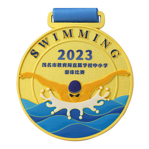 Medalla Deportiva de Metal 3D Personalizada, Medalla de Placa para Actividades Comunitarias, Natación, Escuela, Empresa, Equipo, Oro, Plata, Bronce - Product Image 1