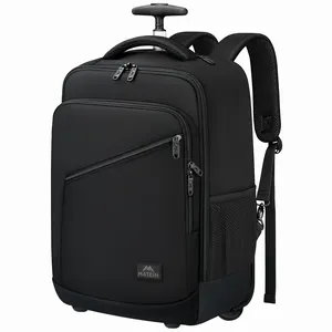 Custom Wheeled Rolling Backpack Laptop Backpack for Travel,Good Gift for Men Carry on Luggage Business Bag