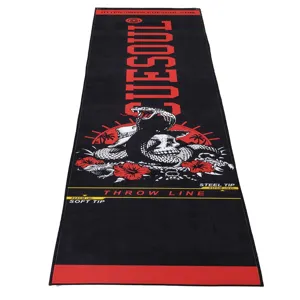 Customized Printed Welcome Mat Cheap Custom Logo Design Printed Dart Play Carpet Polyester Dart Branded Board Floor Mat